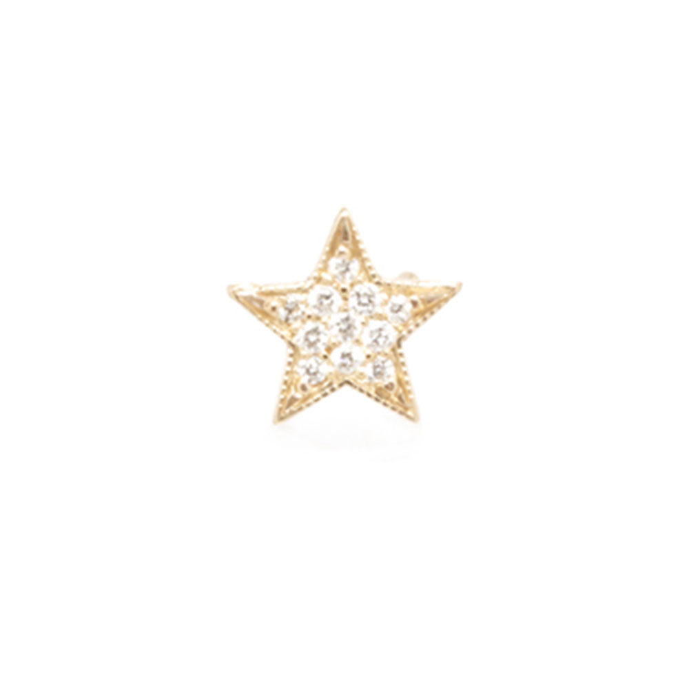 14K Diamond Star Stud (Single) image 0