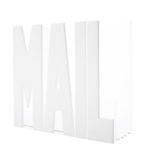 White Acrylic Mail Holder image 0
