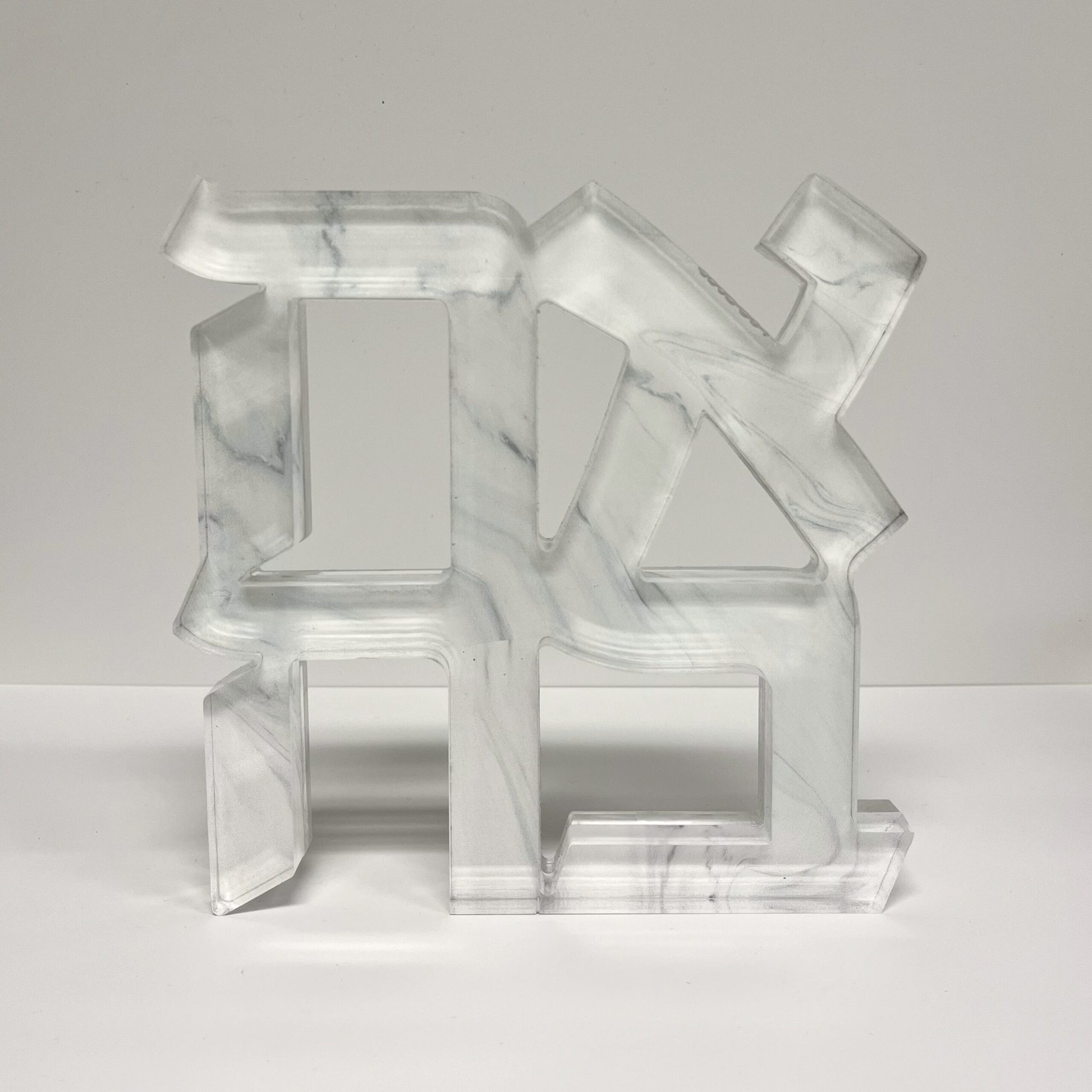 Ahava Acrylic Sculpture – Modern Jewish Love Art image 3