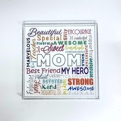 Mom Acrylic Tray - 12 x 12 image