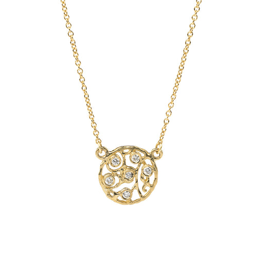 18K Diamond Vino Pendant Necklace image 0