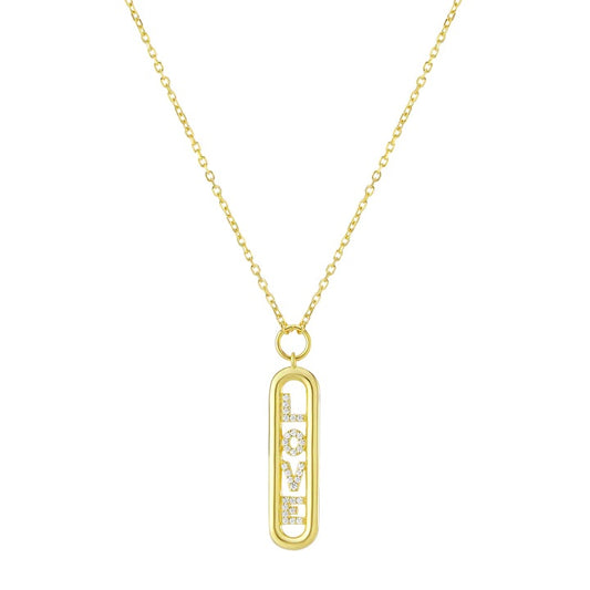 Love Bar Necklace - Gold Plated image 0