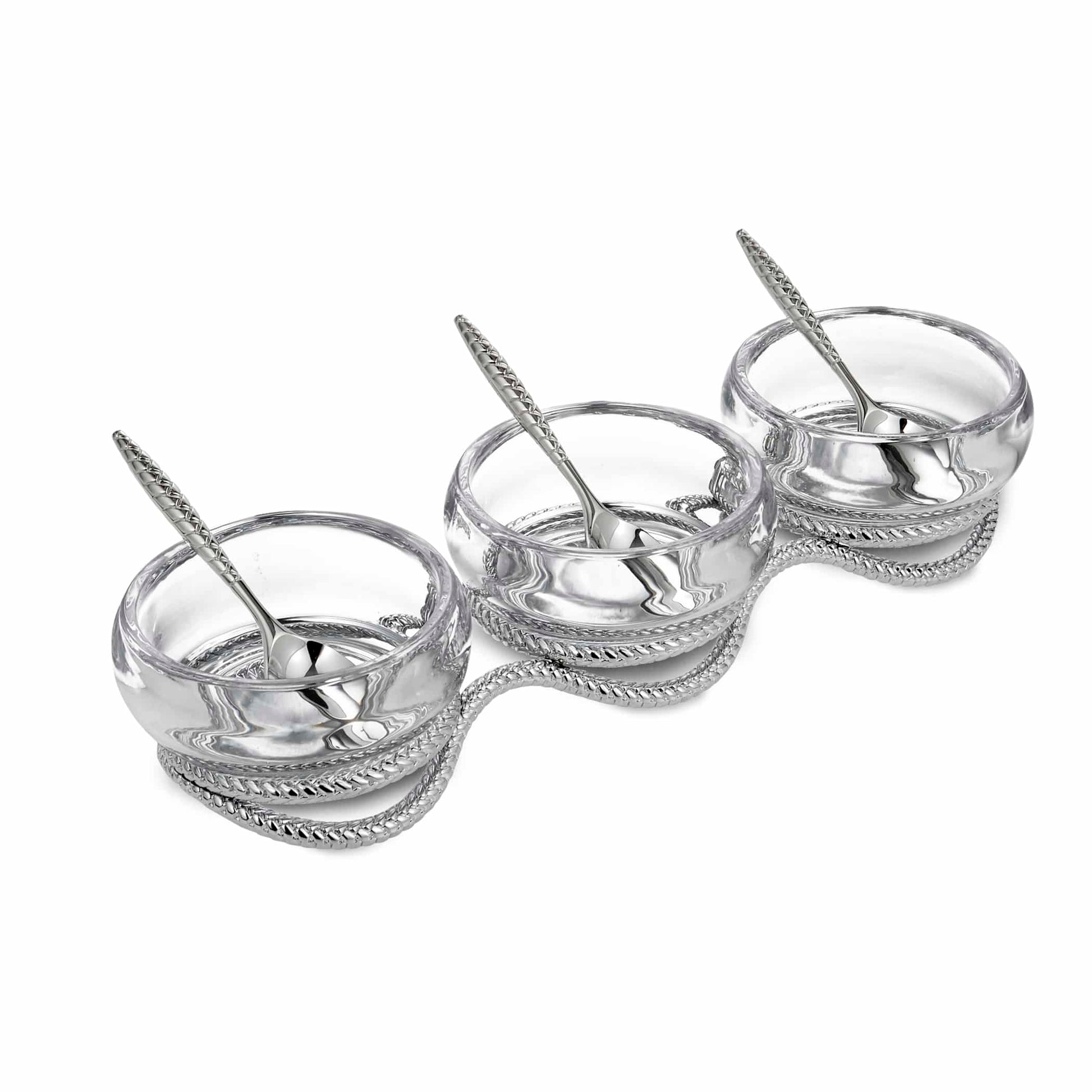 Nambe' Braid Triple Serving Set image 0