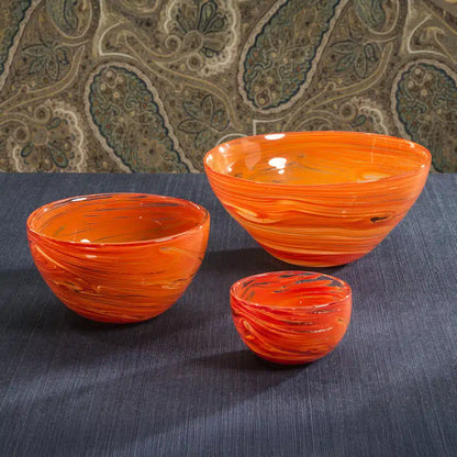 Orange Delphine Glass Bowl image 0