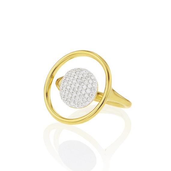 14K Diamond Floating Infinity Halo Ring image 0