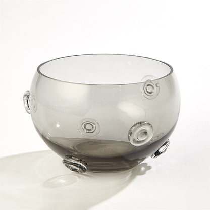 Button Glass Bowl | Grey image 0