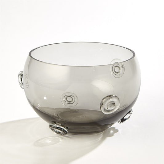 Button Glass Bowl | Grey image 0