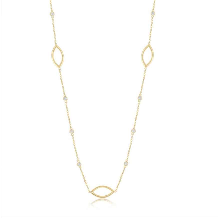 14K Yellow Gold Diamond by the Yard Necklace image 0