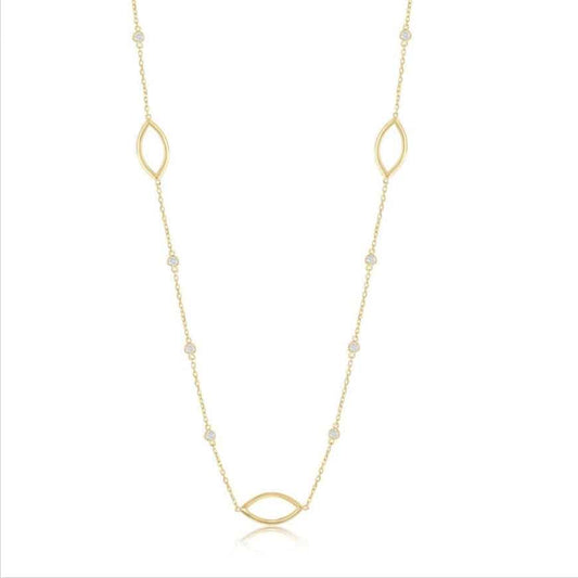 14K Yellow Gold Diamond by the Yard Necklace image 0