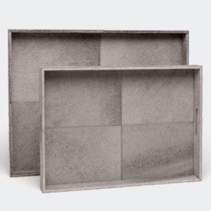 Large Gray Hide Tray image 0