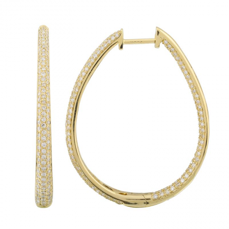 14K Oval Hoop Earrings image 0