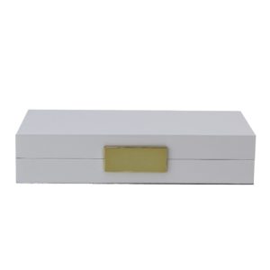 White Lacquer Box with Gold image 0