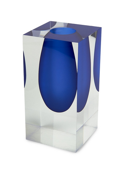 5'' Lucite Vase - Blue image