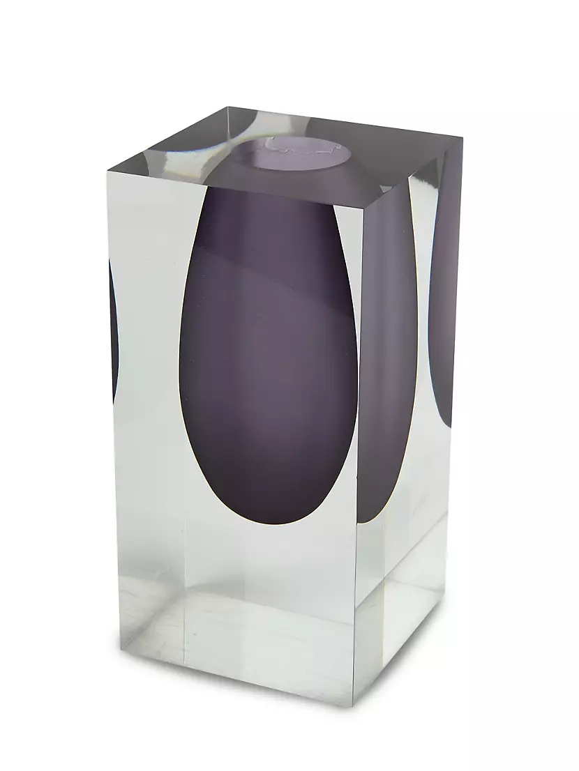 5'' Lucite Vase - Smoke image
