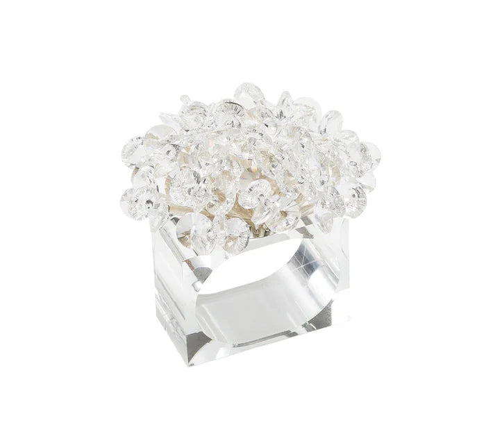 Kim Seybert Aster Napkin Rings - Clear image