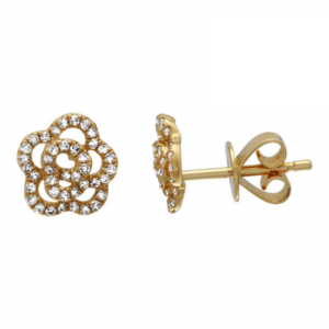 Diamond Flower Earrings image 0