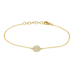 14k Yellow Gold Diamond Bracelet – Handcrafted Statement Piece image 0