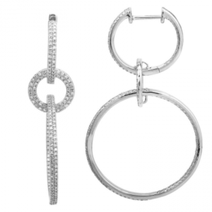 Diamond Hoop Earrings image 0