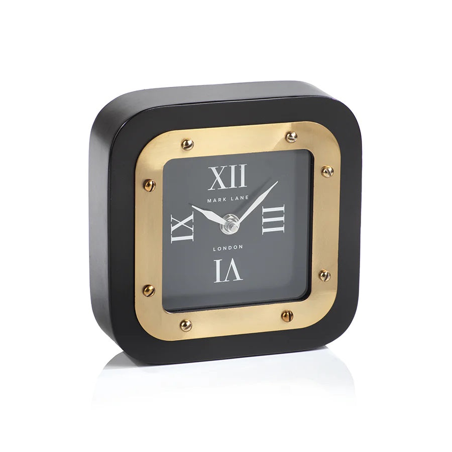 Mark Lane Table Clock | Black image 0