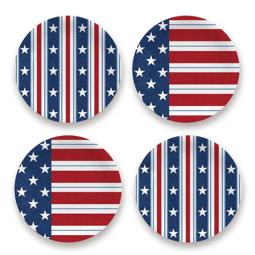Stars & Stripes Melamine Plates – Set of 4 image 0