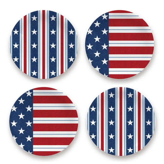 Stars & Stripes Melamine Plates – Set of 4 image 0