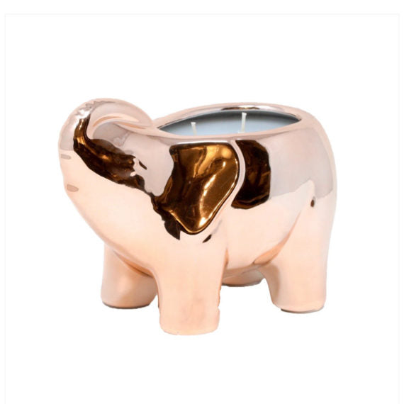 Rose Gold Elephant Candle image 0