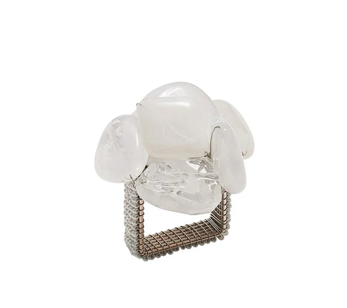 Kim Seybert Sea Stone Napkin Rings - White image