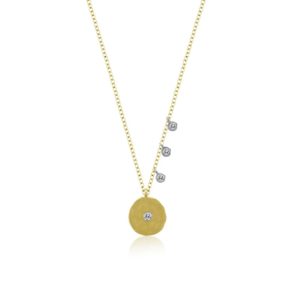 Signature off center disk necklace image 0
