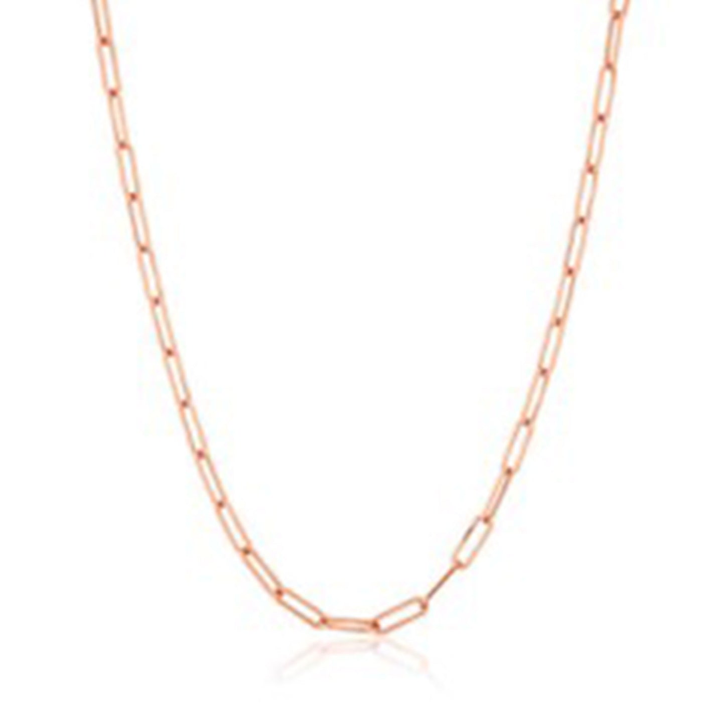 14K Gold Paper Clip Chain image 0