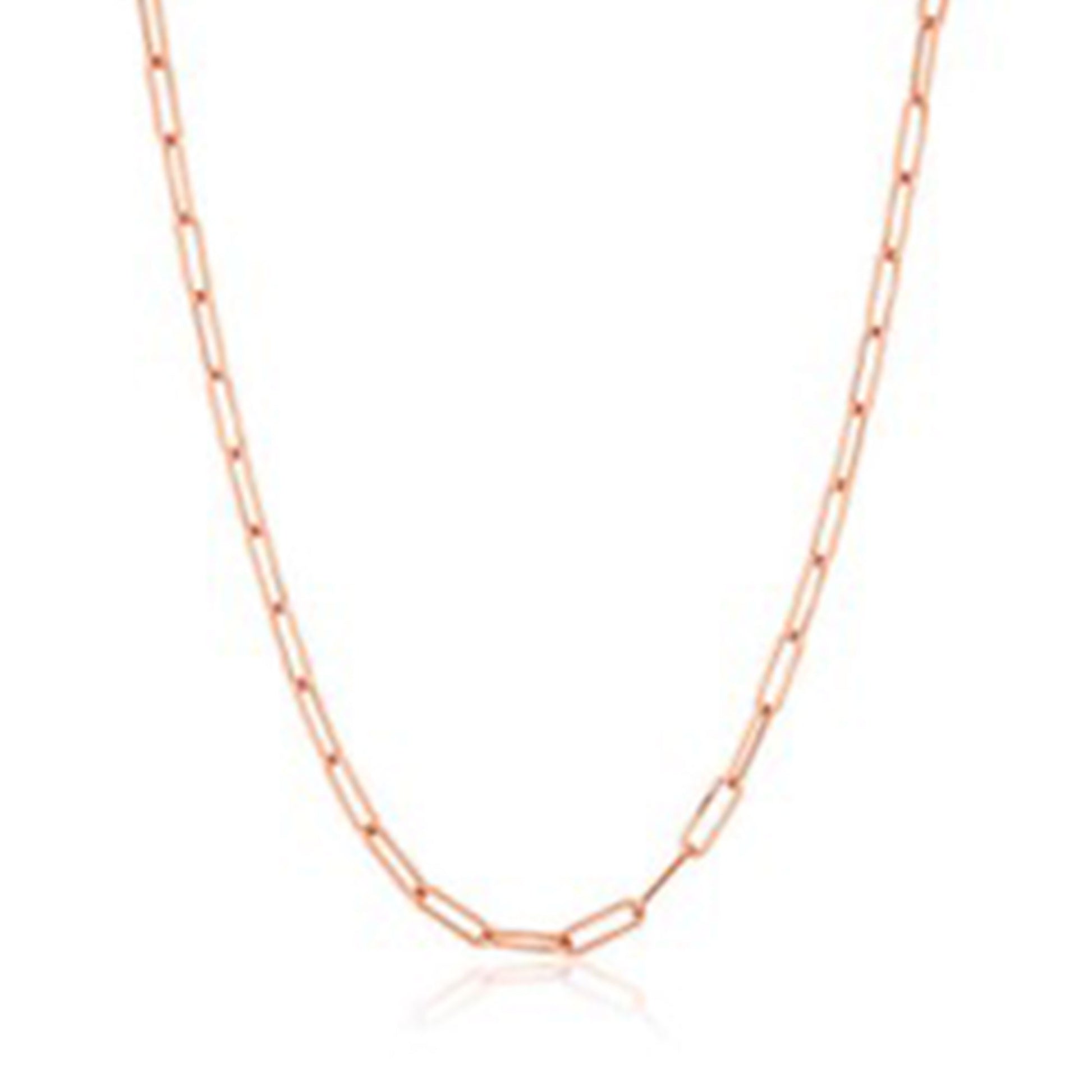 14K Gold Paper Clip Chain image 0