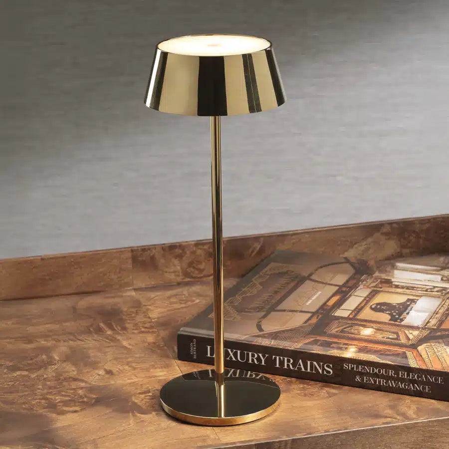 Andria Rechargeable Table Light Polished Gold image 0