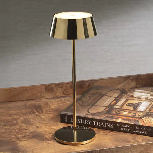 Andria Rechargeable Table Light Polished Gold image 0