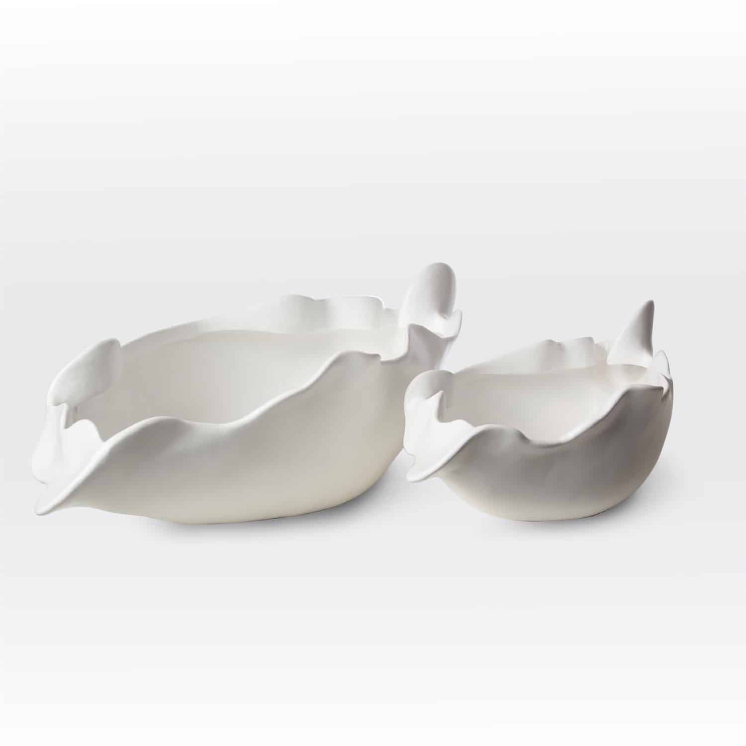 Free Form Ceramic Bowl – 29" Modern Sculptural Decor image 0