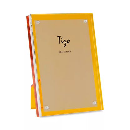 Tizo Inlay Lucite Frame - Orange, 5x7 image