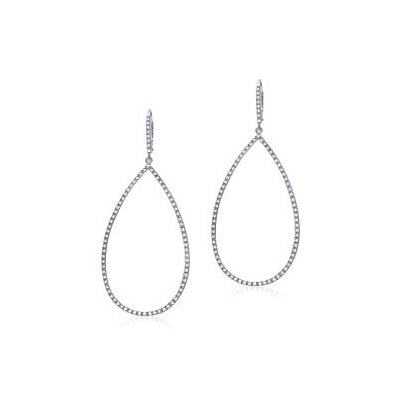 14K Diamond Teardrop Earrings image 0