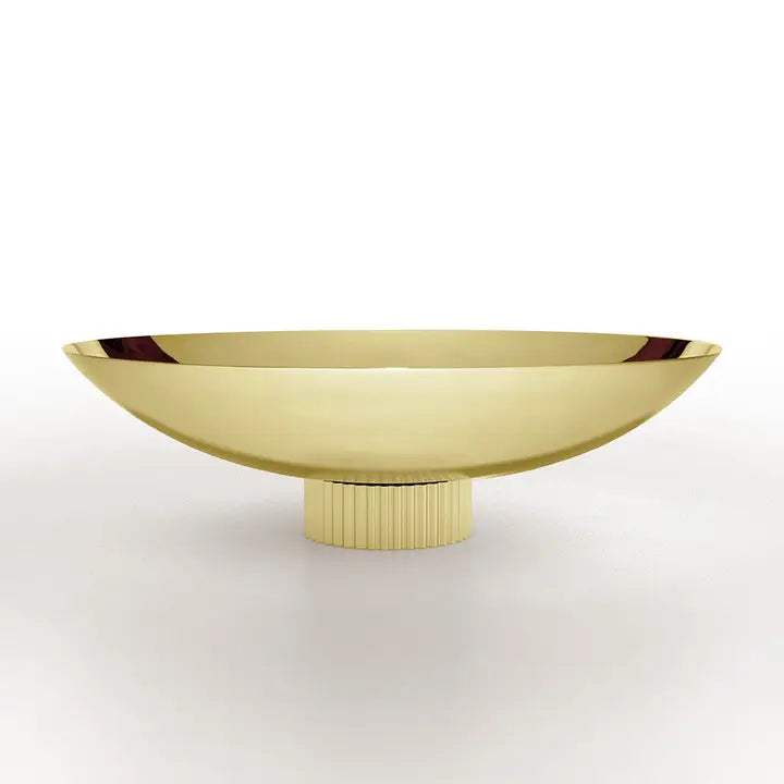 Striations Bowl - Fruit Bowl, Gold image