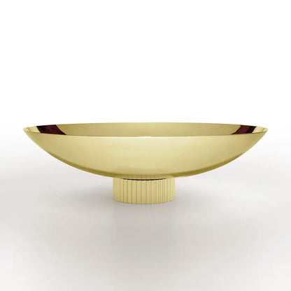Striations Bowl - Fruit Bowl, Gold image