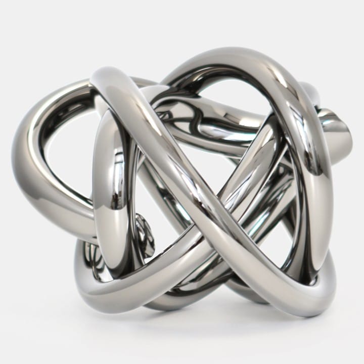 Large Glass Wrap Object - Silver image 0
