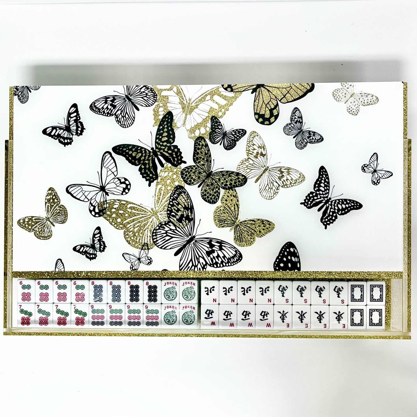 ROCKS Home - Mahjong Set - White,Gold & Black image