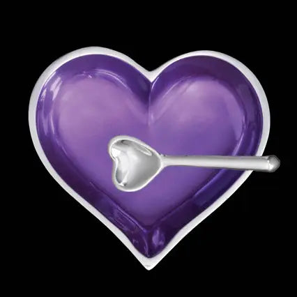 Heart Dish with Spoon - Amethyst image