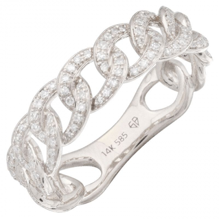 14K Diamond Link Ring image 0