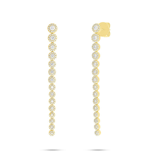 14K Diamond Drop Earrings image 0