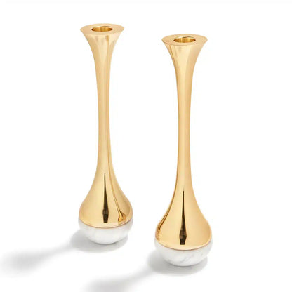 Coluna Dual Candleholders - Marble & Gold image