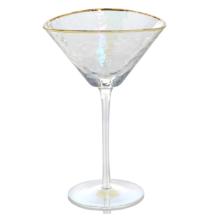 Martini Glass with Gold Rim image 0