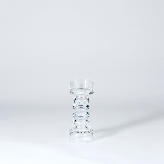 Glass Ribbed Candleholder/Vase - Small image 0