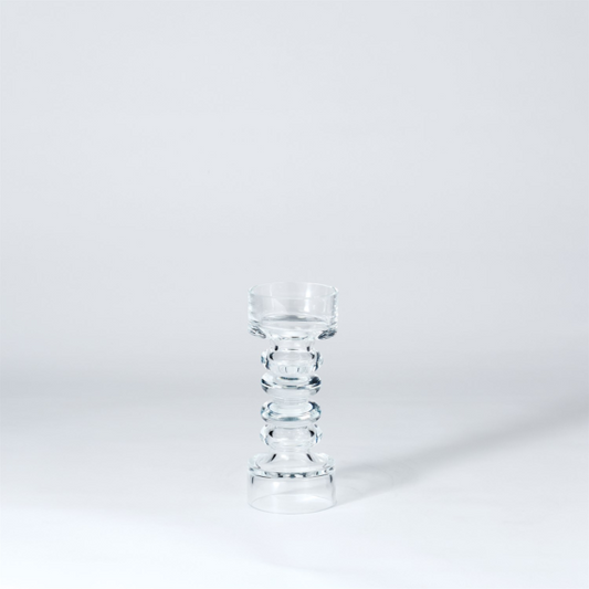Glass Ribbed Candleholder/Vase - Small image 0
