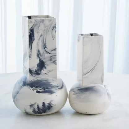 Crocus Vase Blue Marble Ceramic image 0