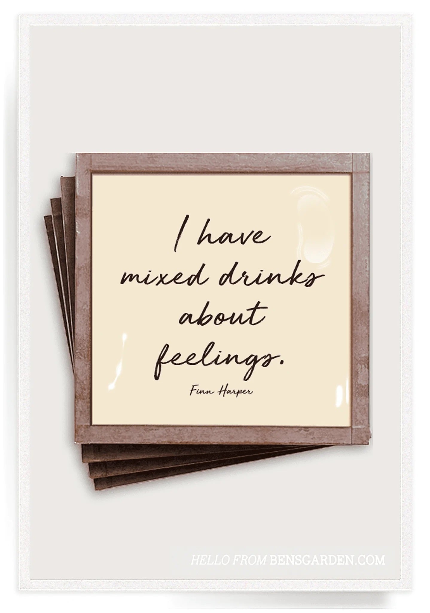 I Have Mixed Drinks About Feelings Coasters image 0