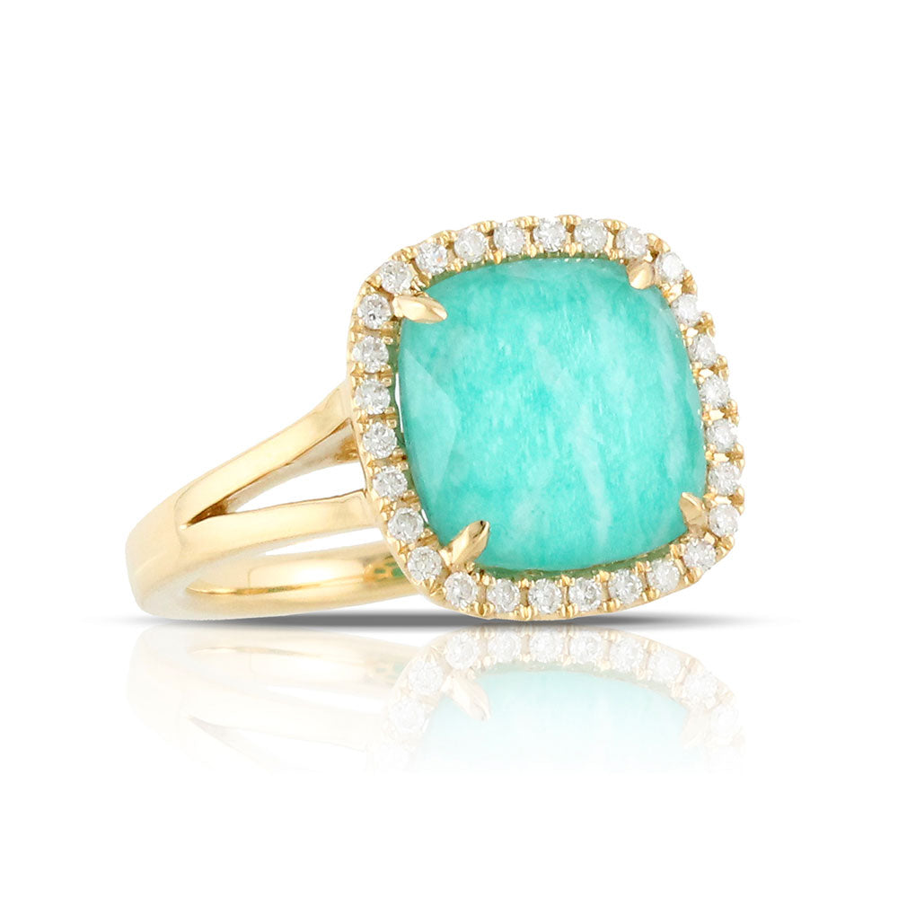 18K Amazonite Cocktail Ring image 0