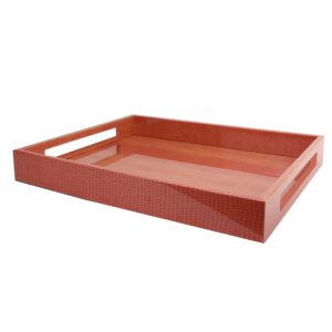Orange Croc Medium Lacquered Tray 16x14 image 0